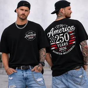 America 250 Years Shirt, 1776 2026 USA Flag Tee, Quarter Millennial, Patriotic Double Sided T-Shirt, 250th Anniversary USA Tee