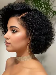 Short Curly Pixie Cut Wigs 13x4x1 Human Hair Lace Wigs for Women, Natural Look, Easy Maintenance, Perfect for Daily Use, Curly Bob Wig