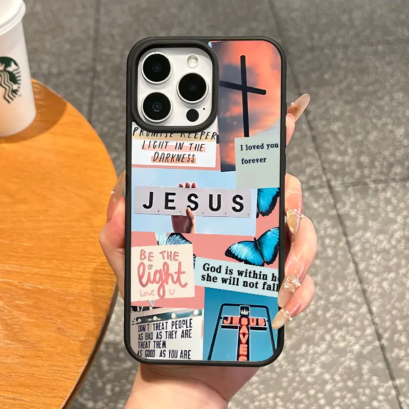 Magnetic TPU Cellphone Cover - Aesthetic Religious Poster Collage, MagSafe Ready, Shockproof, Waterproof, Lightweight Ultra-Thin, for iPhone 11/12/13/14/15/16 & Pro Max, Mobile Phone Accessories
