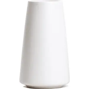 6 Inch White Ceramic Vase - Minimalist Boho Decor for Pampas Grass, Modern Farmhouse Centerpiece for Living Room & Shelf Ornaments Beige