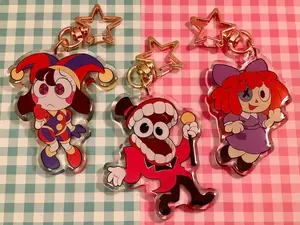 TADC Acrylic Charms | Pomni Ragatha Caine Clear Keychains | Digital Circus