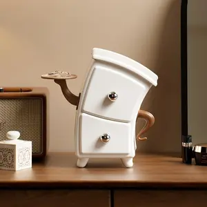 Creative Bending Drawer Organizer with Dividers, Jewelry Storage Box for Entryway & Vanity, Large Capacity Cosmetic Display Stand, Multifunctional Storage Bin, Durable Plastic Organizers