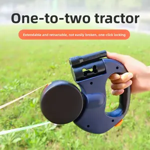 Dual Pet Leash with Automatic Retractable Traction Device, Dog Harness for Outdoor Use, Ideal for Walking Small and Medium-Sized Dogs shaped Rechargeable Livestock Prod Flexible Shaft pet stuff pepper spray dog bugs detector reverse slow feeder leashes k9