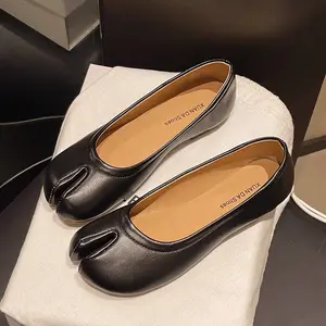 Soft Leather Tabis Flats | Comfortable Slip-On Shoes