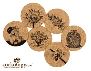 Corkology 410 Southwest Plants Cork Coaster Sets