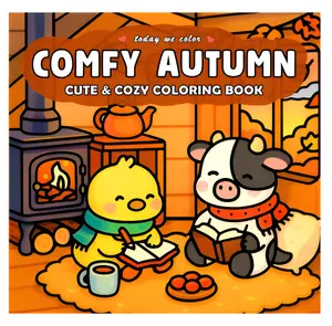 【NEW RELEASED】Comfy Autumn: Cute and Cozy Coloring Book for Adults and Teens Featuring Autumn Pals Designs for Relaxation