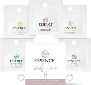 Calming Essence Nasal Diffuser Self Care Bundle – Essential Oil Silicone Nose Rings for Stress, Energy & Mental Clarity – Wearable Aromatherapy Pack for Wellness & Mood Balance Daily Scent