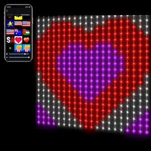 Smart Curtain Light, 400 LED Color Changing Curtain Light, Dynamic DIY Fairy String Curtain Light for Bedroom Living Room Backdrop Patio, Led Lighted, Party Lighting Decoration