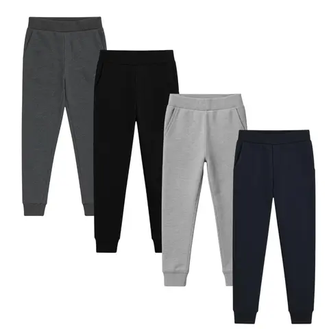 Kids 4 Pack Ultra Soft Fleece Sweatpants Cozy Durable Everyday Wear S–2XL Comfortable Versatile for Active Lifestyles