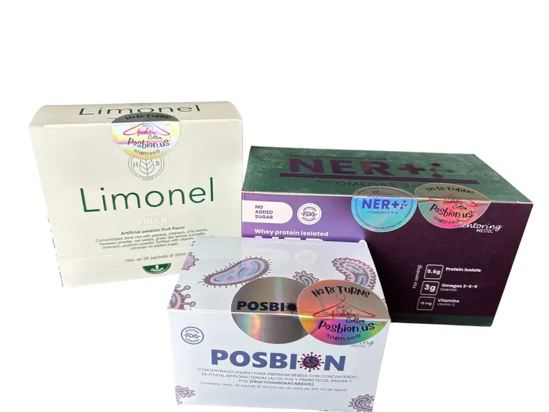 Kit 3, Posbion, NER+, Limonel the best combo, posbiotico, protein & Fiber Healthcare Vitamin