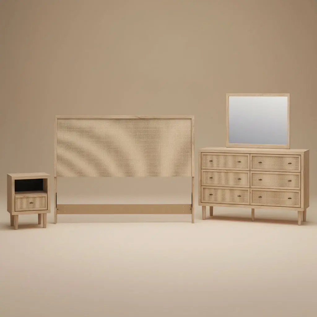 Cielden King Panel Headboard, Dresser, Mirror and Nightstand