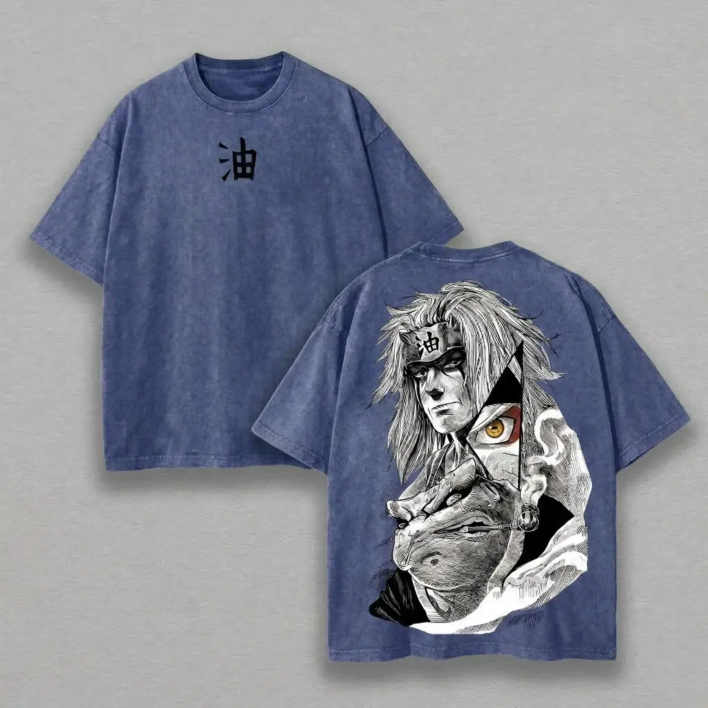 Blue-Acid Wash Tshirt