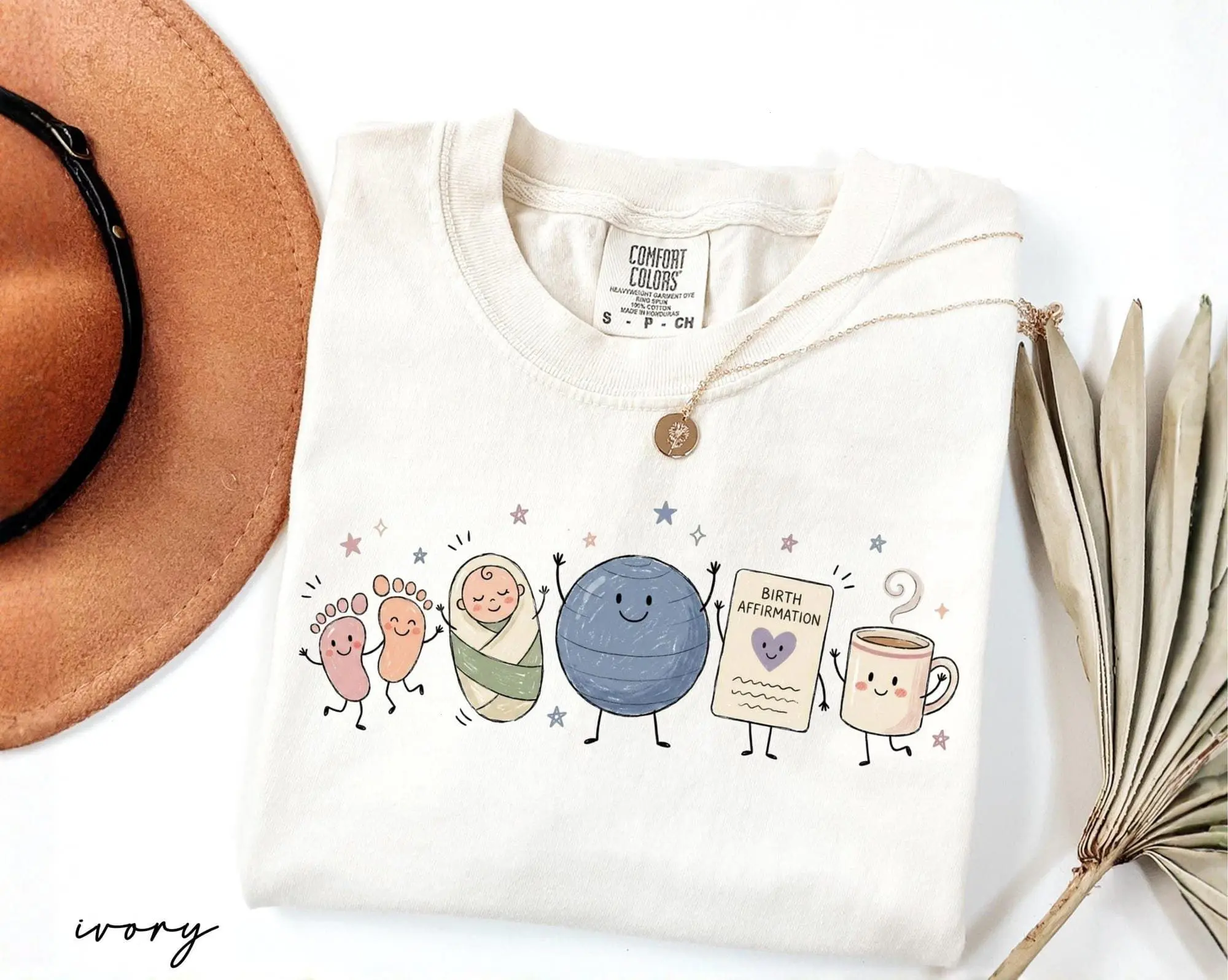 Comfort Colors Doula Doodle Characters Shirt, Postpartum Doula Tee, Birth Worker Gift, Midwife Student Shirt, Baby Nurse,Labor and Delivery