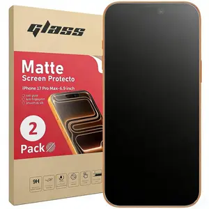 Privacy Matte Screen Protector Set for iPhone 11 to 17 Pro Max, 2 Pieces, Tempered Glass, Enhanced Privacy, Apple Compatible, Accessories