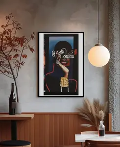 EBONY-Afro Futurism Art Poster, Black Luxury, Black Art Decor, Trendy Wall Art, Afro Surrealism, Black Fashion, Soulaan - No Frame