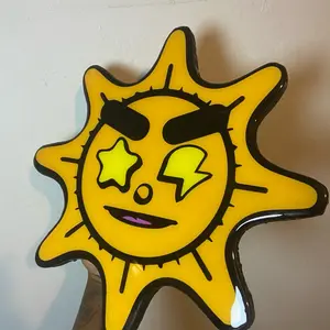 Hype Beast Sun Shaped Epoxy Wall Art Decor