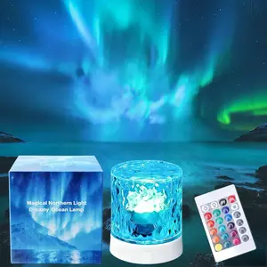 Cordless Northern  Borealis Light Projector for Bedroom-Water Ripple  Wave Projector Light-Shower Lamp-Teen Girl Gifts Trendy Stuff-Shower Mood Light-Bathroom Night Light-Ambient Lighting