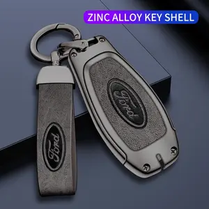 New Style Car Full Cover Smart Remote Key Case Shell, Compatible with Ford Focus 3 4 St, Mondeo Mk3 Mk4, Fiesta, Fusion, Kuga 2013-2017