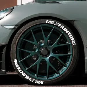 Car Tire Decorative Sticker, Personalized Letter Car Tire Decorative Stickers, Waterproof Decals for Car Motorcycle Tire Styling, Wheel Decal