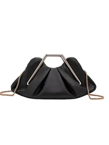 JIOMAY 2026 New Evening Bag, Fashion Cloud Clutch with Pleated Underarm Design, Textured Versatile Top Handle Purse, Instagram Worsty Shoulder Crossbody Handbag