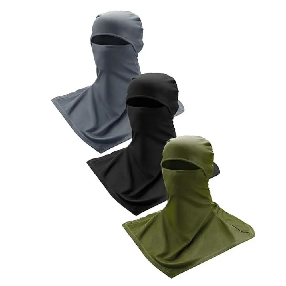 3-Pack Motorcycle Protective Gear Face Balaclava Set, UV-Protective Sun Shield Neck Cover for Men, Summer Outdoor Sports Use, Motorcycle Gear