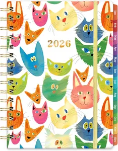 2026 Planner - 2026 Planner Weekly and Monthly, Jan.2026 - Dec.2026, 12 Month Planner Weekly & Monthly with Colourful Tabs, 6.4" x 8.5", Hardcover +  Pocket -