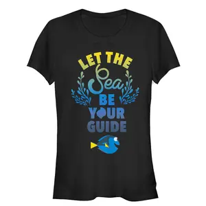 Juniors Womens Finding Dory Let the Sea be Your Guide T-Shirt