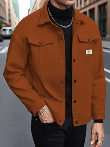 Men's Casual Wool Blend Jacket Coat, Stylish and Versatile Design for Both Casual and Formal Occasions, Perfect for All Seasons