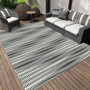 Outdoor Rug, Waterproof Reversible Patio Rug, Persian Carpet, Indoor Outdoor Area Rug for Patio Deck Balcony, Picnic Beach Outdoor Decor