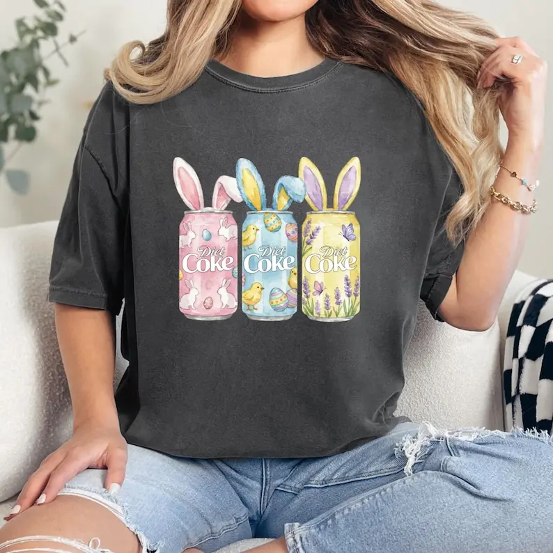 Easter Diet Coke Comfort Colors Shirt, Easter Bunny Soda Tee, Easter Day Gifts