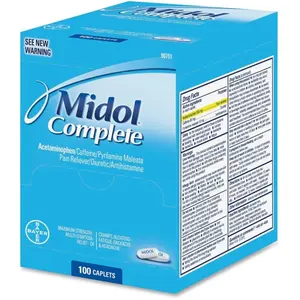 Westcott ACM90751 Midol Complete Pain Reliever Caplets, Blue