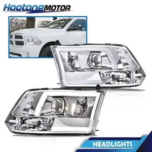 CROSSDESIGN Clear LED DRL Projector Headlights Lamps Fit For 09-12 Dodge Ram 1500 2500 3500