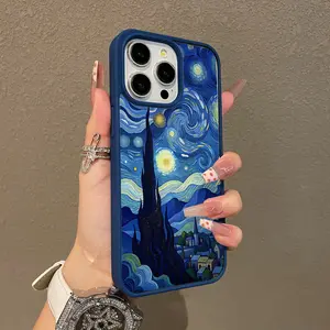 Trendy Magnetic Case for iPhone11/12/13/14/15/16/17/promax Starry Night Church Painting MagSafe Ready, Ultra Thin & Shockproof | Cute Pick for Girls