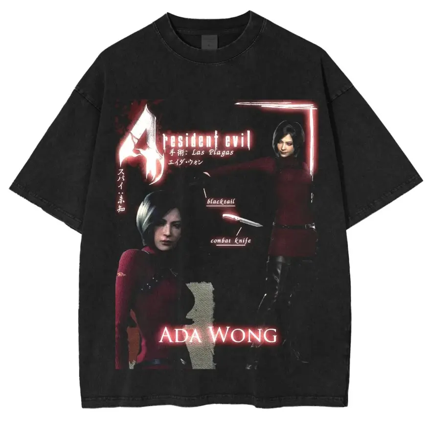 Resident Evil Ada Wong Graphic Tee, Video Game Character Shirt, Biohazard Ada Wong Design, Resident Evil 4 T-Shirt, Retro Gaming Fan Apparel, resident evil shirt, resident evil merch, resident evil 4 shirt, Unisex Menswear Womenswear Top