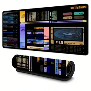 1PC Large Science Fiction Console Pattern 3MM Thickened Mouse Pad, Precision Seam Edge, Suture Edge, Suitable For Office Use And Gaming E-Sports, Highly Practical Office Desktop Decoration Mat, Rubber Material Mouse Pad, Gaming Mouse Pads, Perfect Gift.