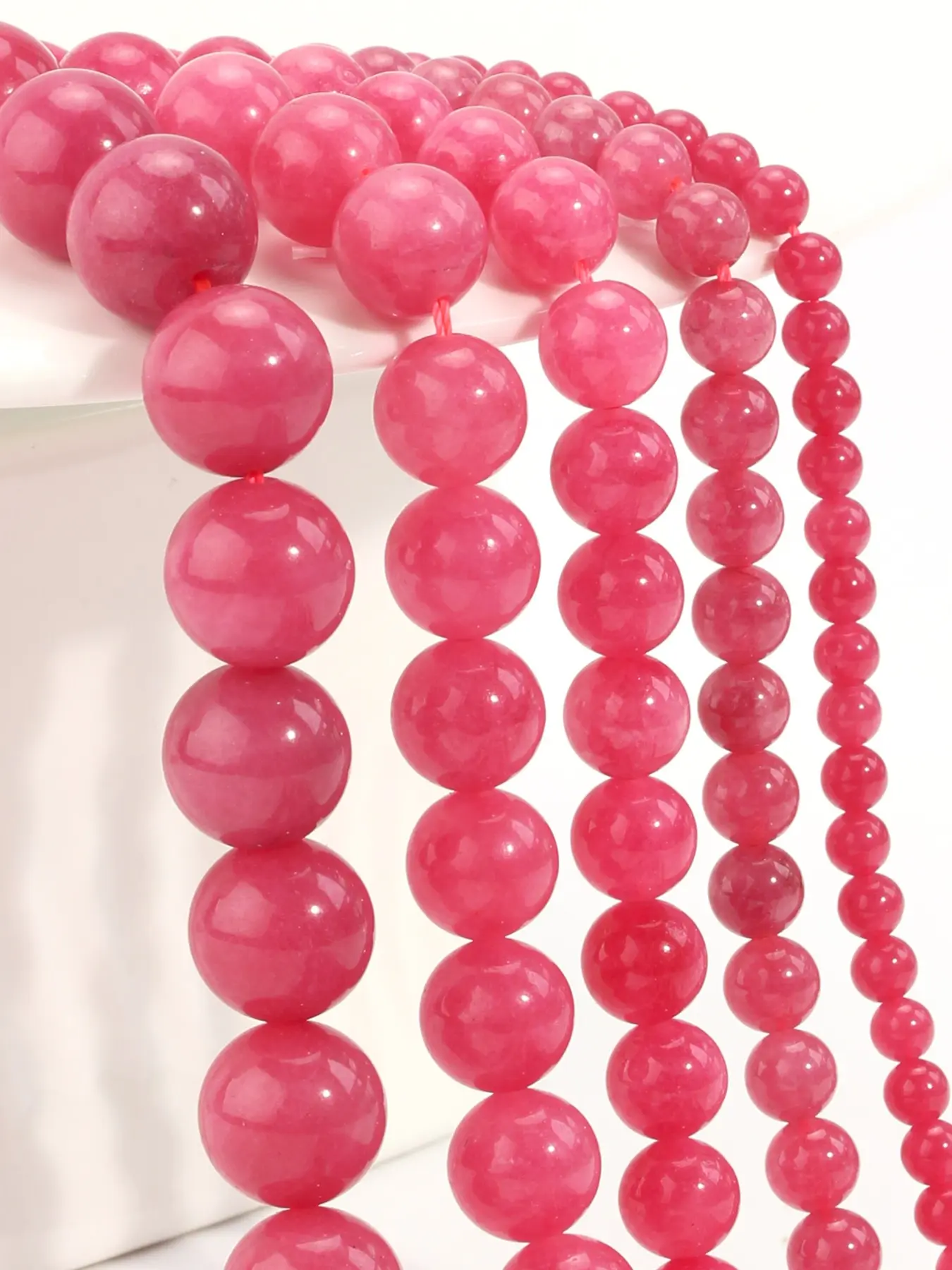 Natural Strawberry Quartz Beads 4-12mm, Gemstone Loose Beads for DIY Jewelry Making, Handmade Necklace & Bracelet Supplies, Beads for Bracelets, Crystal Beads