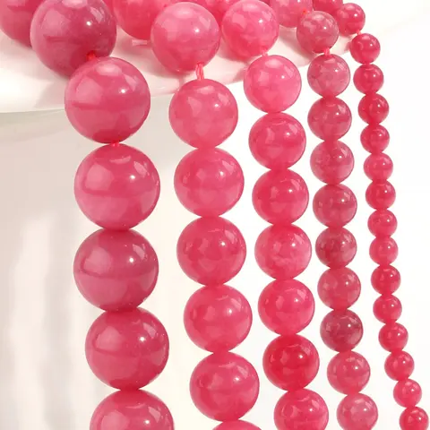 Natural Strawberry Quartz Beads 4-12mm, Gemstone Loose Beads for DIY Jewelry Making, Beading Supplies, Handmade Necklace & Bracelet Supplies, Beads for Bracelets, Crystal Beads