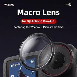 for DJI Osmo Action5Pro/4/3 Macro Len Filter, Camera Lens, Multi-Coated/Optical Glass/Aluminum Alloy Frame, Capture Wonders Microscopic, Outdoor Sports/Adventure and Holiday Travel, Lightweight Buckle Design, Easy Installation, Macro Filter