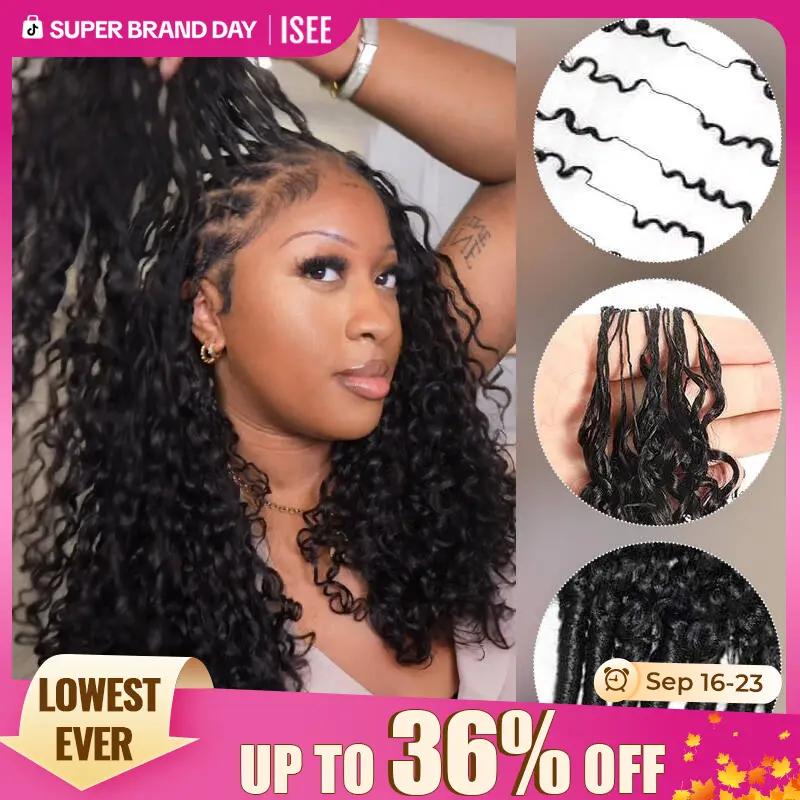 【Hot Deal】ISEE HAIR Human Hair Crochet Hair Extensions – Miracle Knots Pre-Separated Crochet Braids, Knotless Boho Braids, Mermaid Braids, Goddess Braids, Burmese Curly, Kinky Curly, Water Wave#SoHoChic #TikTokShopBackToSchool