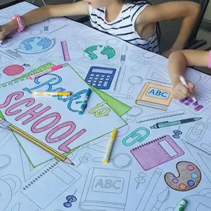 Back To School Table Size Coloring Sheet