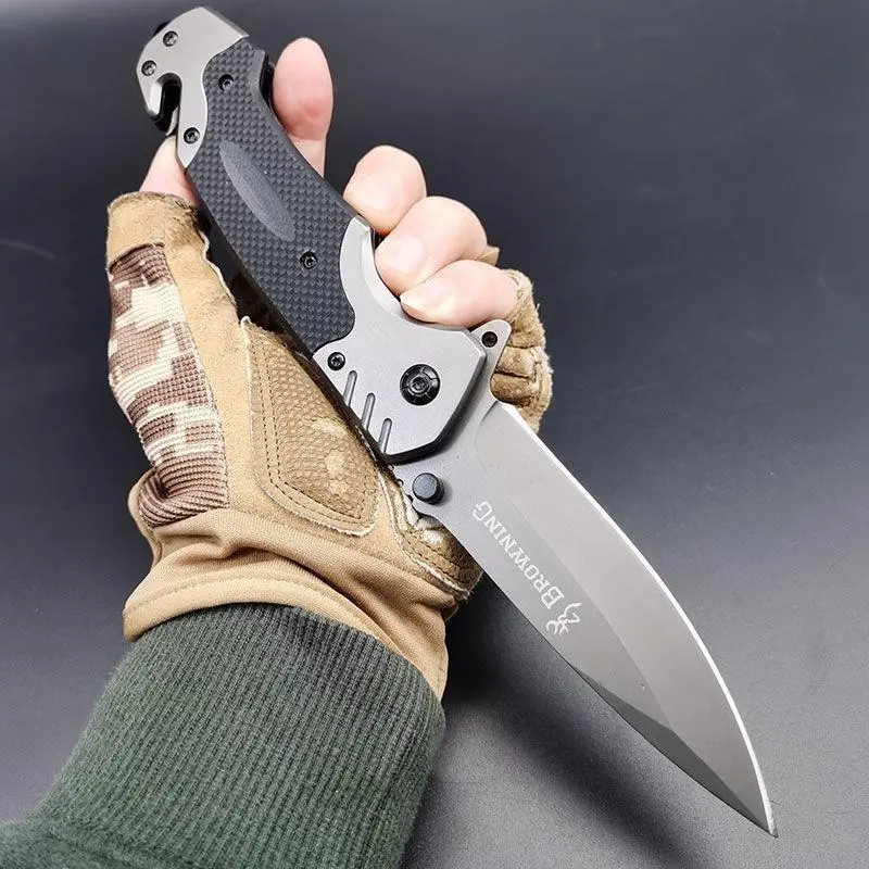 Portable Folding Knife, Camping Survival Window Breaker, Essential Fruit Knife for Campers, Kitchen Fruit Knife, Emergency Tool, Lightweight Tools, Camping Knives, Survival Gear, No Batteries Included