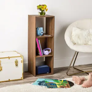 Mainstays 3 Cube Storage Organizer, Warm Walnut