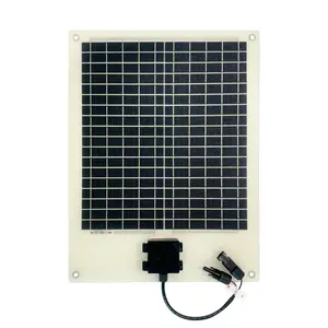 Renogy Flexible Solar Panel 20 Watt 12 Volt Monocrystalline Semi-Flexible Bendable Mono Off-Grid Charger for Marine RV Cabin Van Car Uneven Surfaces, Black