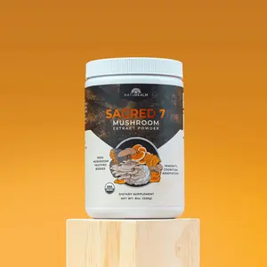 Naturealm Sacred 7 Mushroom Extract Powder - Memory & Focus Boosting Superfood, 8oz, Organic, Non-GMO, Vegan  Edible Healthcare