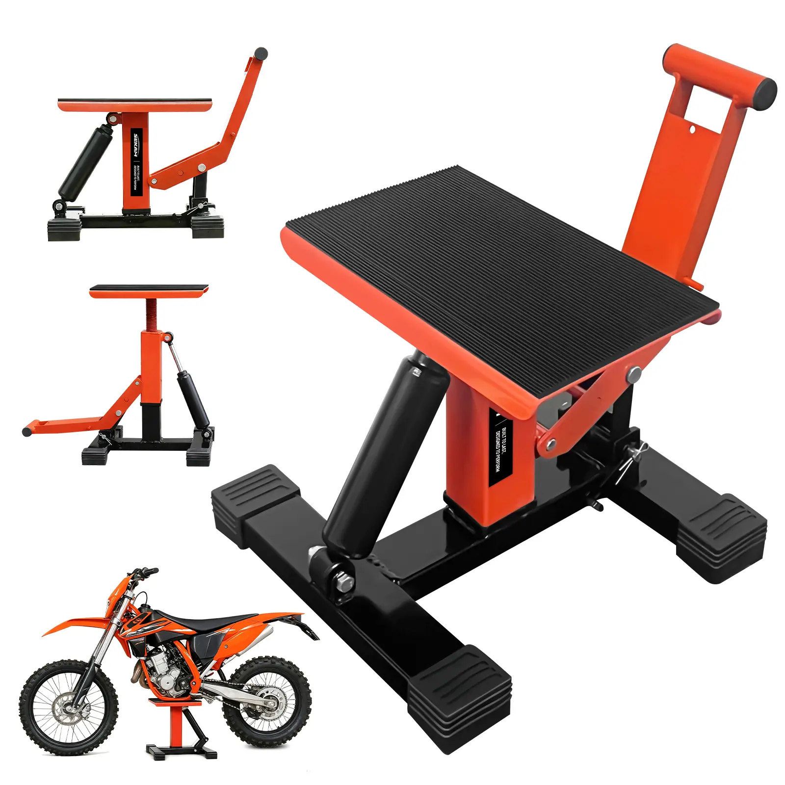 Sekam Hydraulic Dirt Bike Lift Stand, 1200 lbs Capacity Adjustable Height Hoist Table with Motorcycle Accessories & Components & Parts for Motorcycle Repair, Maintenance