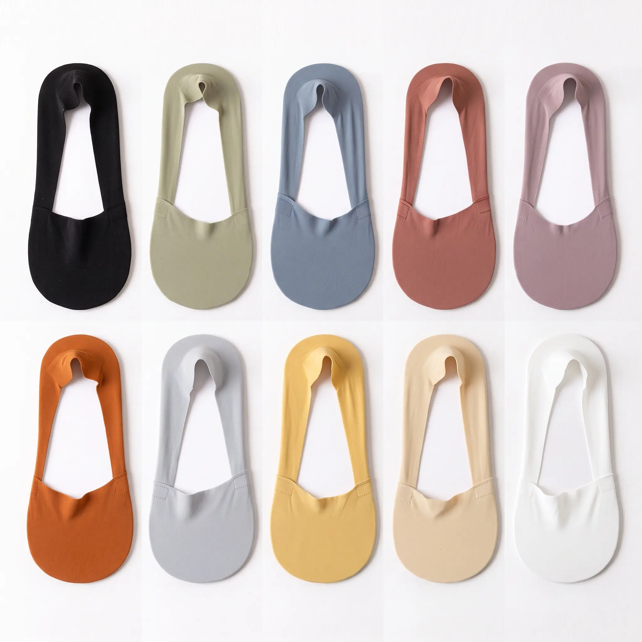 5/10 Pairs Womens No Show Socks Seamless Ice Silk Low Cut Liners Non-Slip Hidden Boat Socks for Flats, Loafers and Sneakers