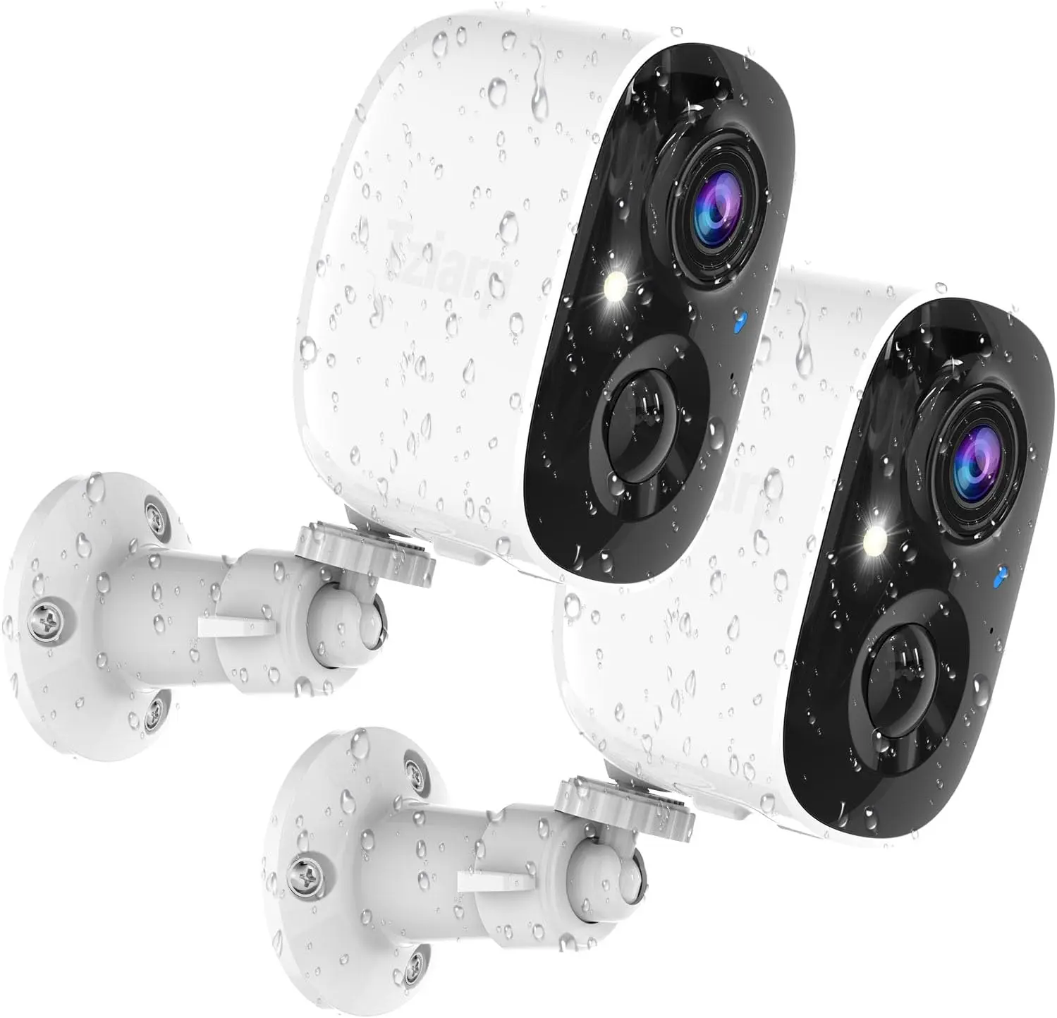 Security Cameras Wireless Outdoor,2K Indoor WiFi Wireless Cameras,Outside Battery Powered Camera for Home Security,AI Motion Detection,Color Night Vision,Spotlight,Siren Alarm,SD/Cloud Storage