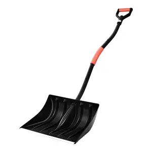 VEVOR Snow Shovel for Driveway,  17 in Wide Plastic Snow Shovel with D-shaped Handles & Aluminum Blade, Large Capacity Snowplow Shovels, Lightweight Snows Removal Tool for Garden Car Camping