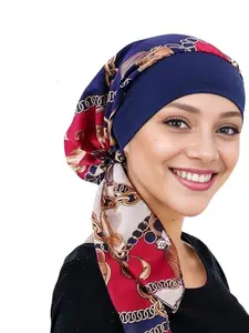 Women's All Over Print Elastic Hat, Turban Hijab, Casual Versatile Accessories for Daily Wear, Fashionable Accessories for Women