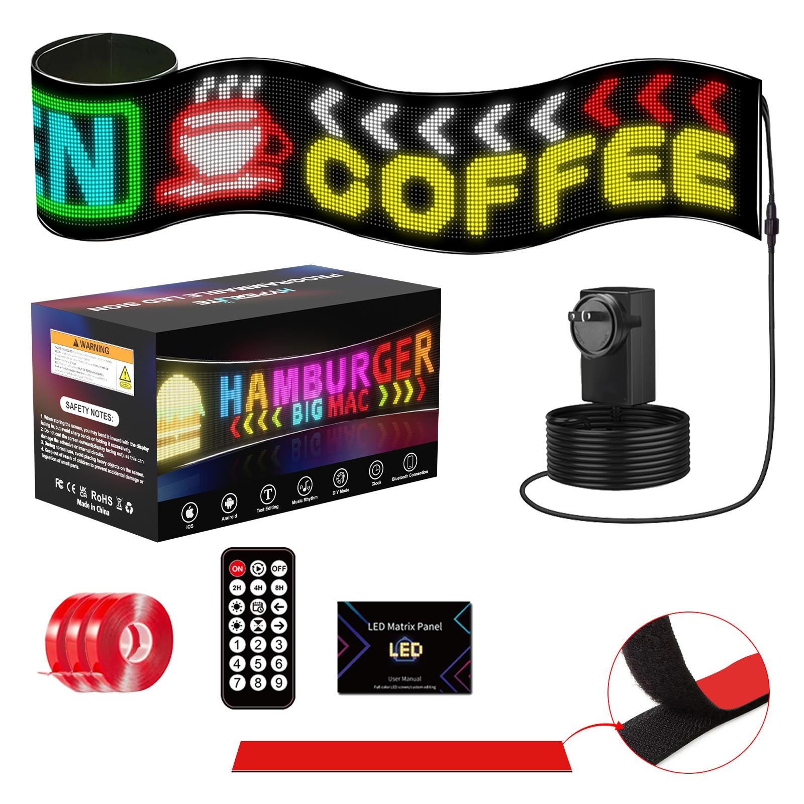 HYPERLITE Scrolling LED Message Sign USB Programmable Display Board Custom Text Marquee Light with App Control for Business Restaurant Event Christmas Decor Multiple Sizes 898mm to 3340mm stockup mothersday HYPERLITE Scrolling LED Message Sign USB Programmable Display Board Custom Text Marquee Light with App Control for Business Restaurant Event Christmas Decor Multiple Sizes 898mm to 3340mm stockup mothersday